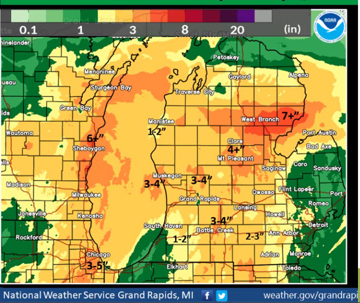 Rainfall totals May 17-19